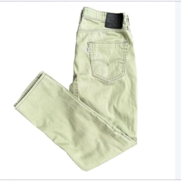 Levi’s Sage Green Straight Leg Denim Jeans Size W34/L32 western cowgirl 90s Y2K - Picture 1 of 4